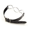Medium 37mm Butterfly/Spider Open Mouth Gag Stainless Steel Faux Leather - Image 3