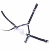 White 48mm Big Ball Silicon Rubber Bondage Ball Gag Faux Leather Head Harness - Image 4