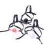 White 48mm Big Ball Silicon Rubber Bondage Ball Gag Faux Leather Head Harness - Image 6