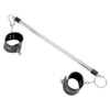 Faux Leather Stainless Steel Locking Spreader Bar Wrist Cuffs