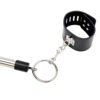 Faux Leather Stainless Steel Locking Spreader Bar Wrist Cuffs - Image 2
