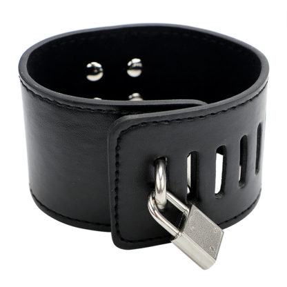 Faux Leather Stainless Steel Locking Spreader Bar Ankle Cuffs - Image 4