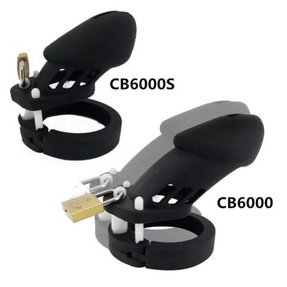 CB6000 Adult Male Chastity Device Plastic Penis Cock Cage With 5 Rings Tube Length Sizes S/L Three Colours - Image 15