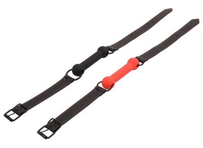 Faux Leather Bite Mouth Gag Silicone Black or Red - Image 7