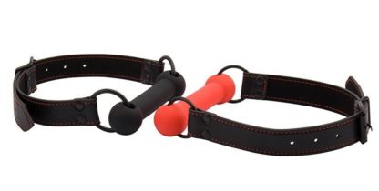 Faux Leather Bite Mouth Gag Silicone Black or Red - Image 4