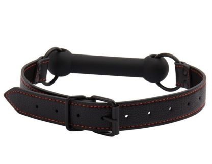 Faux Leather Bite Mouth Gag Silicone Black or Red - Image 6