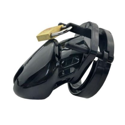 CB6000 Adult Male Chastity Device Plastic Penis Cock Cage With 5 Rings Tube Length Sizes S/L Three Colours - Image 12