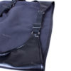 Black PVC Style Wetlook Faux Leather Backless Black Strap Spank Skirt - Image 4