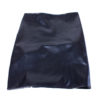 Black PVC Style Wetlook Faux Leather Backless Black Strap Spank Skirt - Image 5