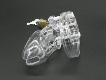 CB6000 Adult Male Chastity Device Plastic Penis Cock Cage With 5 Rings Tube Length Sizes S/L Three Colours - Image 9