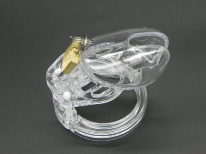 CB6000 Adult Male Chastity Device Plastic Penis Cock Cage With 5 Rings Tube Length Sizes S/L Three Colours - Image 8