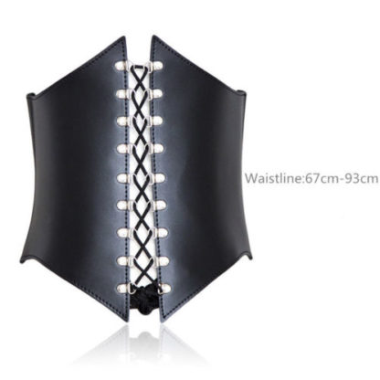 Faux Leather Adjustable Waist Corset - Image 2