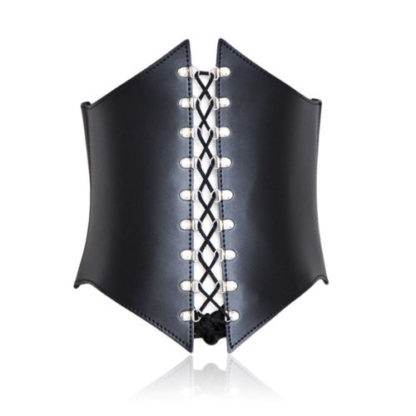 Faux Leather Adjustable Waist Corset - Image 3