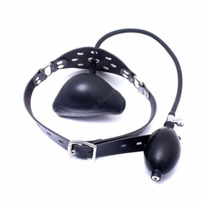 Inflatable Faux Leather Ball Mouth Pump Gag - Image 2