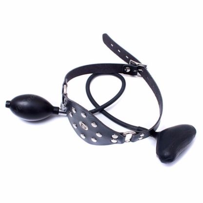 Inflatable Faux Leather Ball Mouth Pump Gag - Image 3