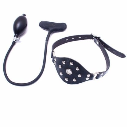 Inflatable Faux Leather Ball Mouth Pump Gag - Image 5