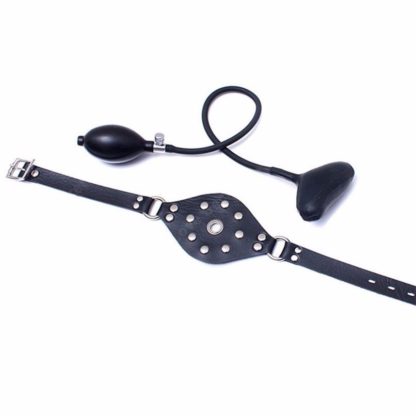 Inflatable Faux Leather Ball Mouth Pump Gag - Image 6