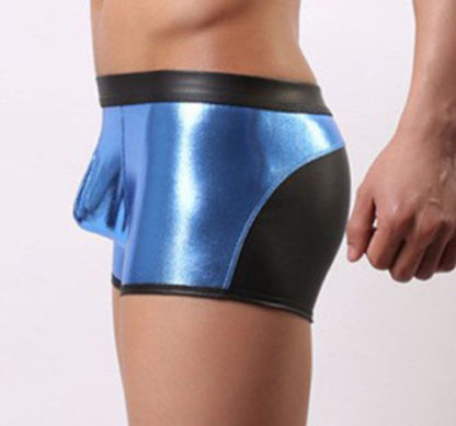 Mens Metallic Wetlook Boxer Shorts 4 Colours - Image 4