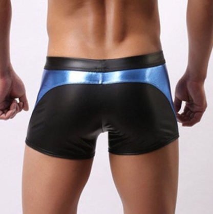 Mens Metallic Wetlook Boxer Shorts 4 Colours - Image 3