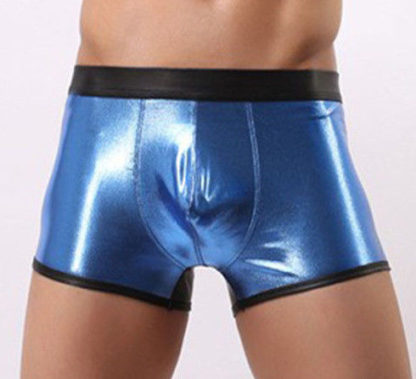Mens Metallic Wetlook Boxer Shorts 4 Colours - Image 2