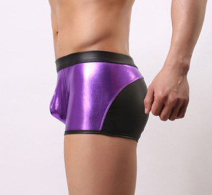 Mens Metallic Wetlook Boxer Shorts 4 Colours - Image 12