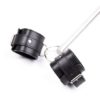 Faux Leather Stainless Steel Buckle Spreader Bar Neck Collar Wrist Cuffs Vertical Bar - Image 2