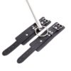 Faux Leather Stainless Steel Buckle Spreader Bar Neck Collar Wrist Cuffs Vertical Bar - Image 4