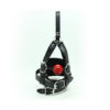 Faux Leather Head Harness Panel Ball Bondage Gag Restraint Mask Mouth - Image 2