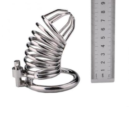 Ring Cage Stainless Steel Male Chastity Device Cage Locking - Image 3