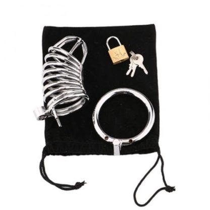 Ring Cage Stainless Steel Male Chastity Device Cage Locking - Image 5