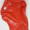 Red Latex Hood Zipper Back Natural Rubber - Image 3