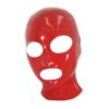 Red Latex Hood Zipper Back Natural Rubber
