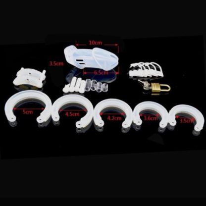Soft Medical Silicone Locking Male Chastity Device Penis Ring Cock Cage - Image 2