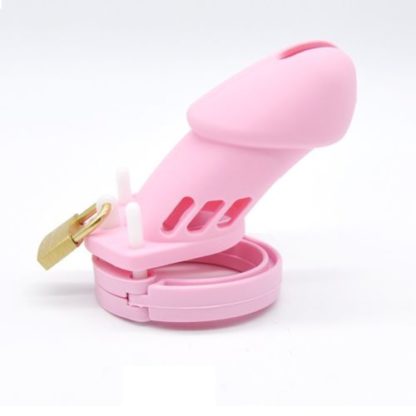 Soft Medical Silicone Locking Male Chastity Device Penis Ring Cock Cage - Image 7