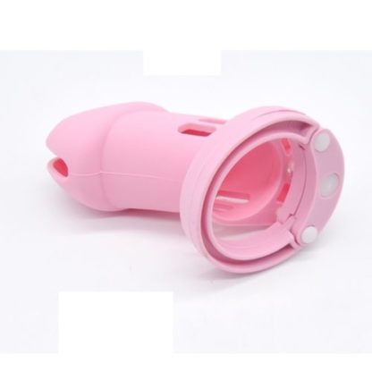 Soft Medical Silicone Locking Male Chastity Device Penis Ring Cock Cage - Image 8