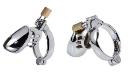 Short Stainless Steel Male Chastity Device Locking Tube Cage - Image 3