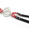 Double Round Ring Gag Flail Open Mouth Stainless/Faux Leather - Image 2