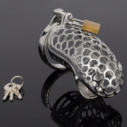 Viper Snake Metal Stainless Steel Male Chastity Device Cock Cage Penis Cage - Image 4