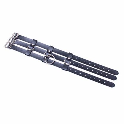 Faux Leather 3 Band Neck Collar - Image 2