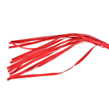 48cm Faux Leather Tails Whip Flogger Black/Red - Image 4