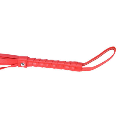 48cm Faux Leather Tails Whip Flogger Black/Red - Image 5
