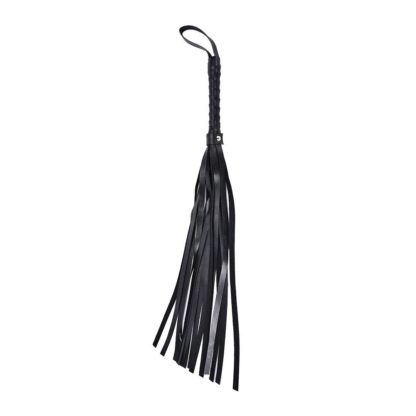 48cm Faux Leather Tails Whip Flogger Black/Red - Image 7