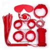 7pc Faux Leather Bondage Set - 4 Colours Available - Image 3