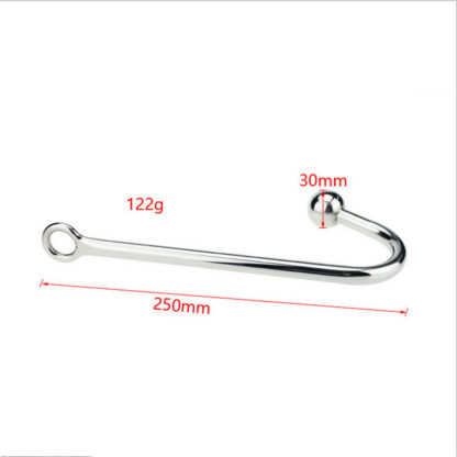 Stainless Steel 30*250 mm Metal Butt Anal Plug Hook - Image 2