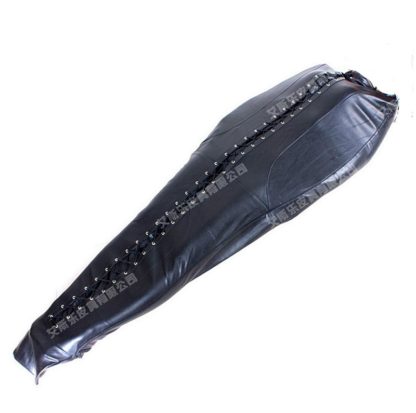 Black Faux Leather Full Bodysuit Binding Bondage Bag Sleep Sack