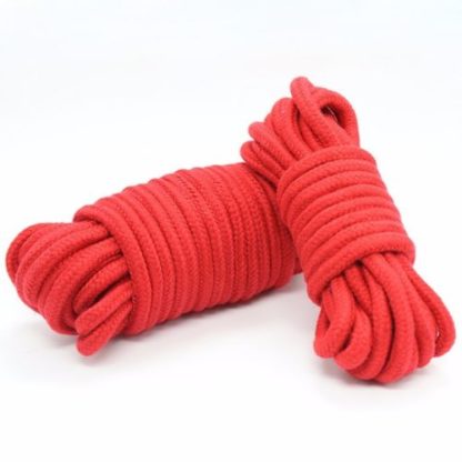 10M Polyester Cotton Bondage Rope Black/Red/Blue/White - Image 2