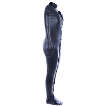 Zip/Lace Up Full Bondage Body Suit - Image 2