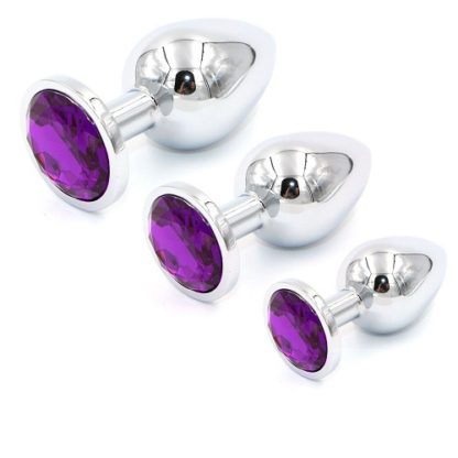 Stainless Steel Jewel Butt/Anal Plug Sizes Small Medium Large - Image 5