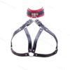 Faux Leather Adjustable Female Breast Harness Bra Collar