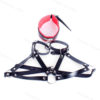 Faux Leather Adjustable Female Breast Harness Bra Collar - Image 2